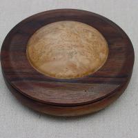 Walnut box with Maple burl inlay