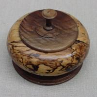 Spalted Maple box, Walnut top