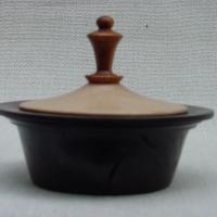 Walnut box, Sycamore top, Cherry finial