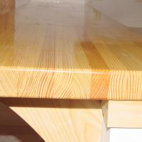 Pine Butcher Block Bar and New Windows